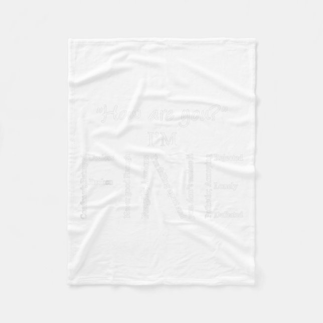 Jag är Bra Mental Health S Suicide Prevention Awar Fleecefilt (Framsidan)