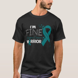 Jag är Bra Ovarian Cancer Warrior Awareness Feathe T Shirt