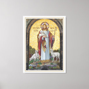 "JAG ÄR BRA SHEPHERD" John 10:11 Mosaic Art Canvastryck