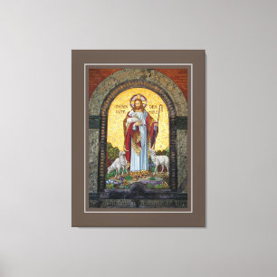 "JAG ÄR BRA SHEPHERD" John 10:11 Mosaic Art Canvastryck