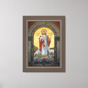 "JAG ÄR BRA SHEPHERD" John 10:11 Mosaic Art Canvastryck