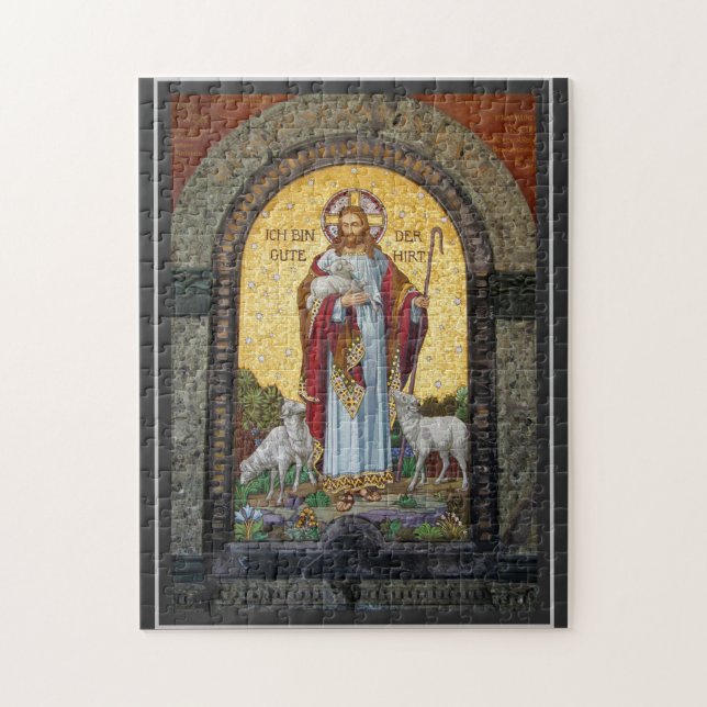 "JAG ÄR BRA SHEPHERD" John 10:11 Mosaic Art Pussel (Vertikal)
