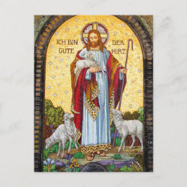 "JAG ÄR BRA SHEPHERD" John 10:11 Mosaic Art Vykort