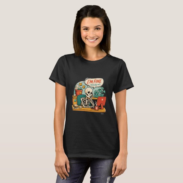 Jag är bra skelett t-shirt (Hel framsida)