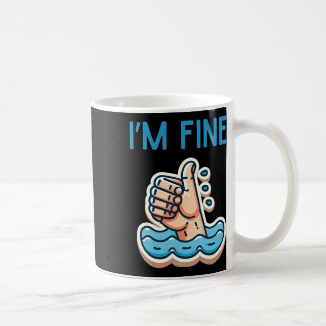 Jag är Bra Thumbs Up-fästare Kaffemugg (Höger)