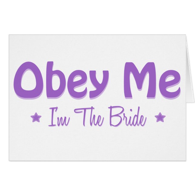 Jag är Bride! Hälsningskort (Framsidan Horizontal)