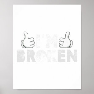 Jag är Broken Suicide Prevention Mental Health Poster