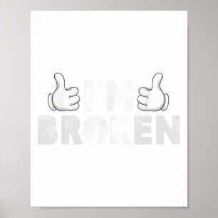 Jag är Broken Suicide Prevention Mental Health Poster