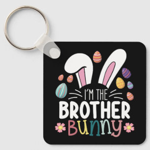 Jag är Bror Bunny påskfamiljen som matchar Nyckelring