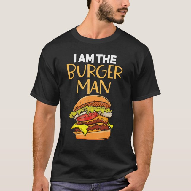 Jag är Burger Man T Shirt (Framsida)