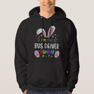 Jag är Buss-chauffören Bunny Öron Påsk Dag Rabbit Hoodie