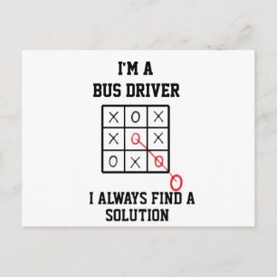 Jag är bussförare, jag hittar alltid en lösning v vykort