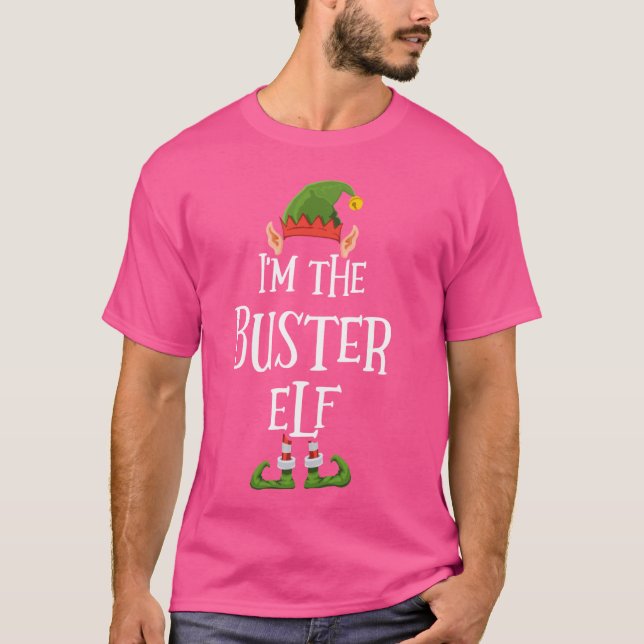 Jag är Buster Elf Graphic - Lustigt god jul T Shirt (Framsida)