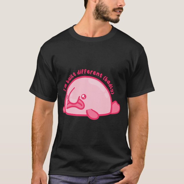 Jag är byggd annorlunda (dåligt) blob fisk t shirt (Framsida)