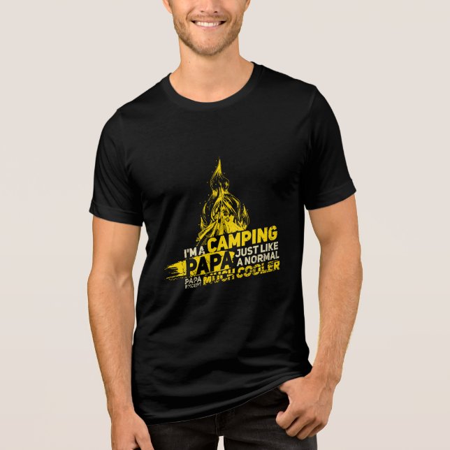 Jag är Camping Pappa T Shirt (Framsida)