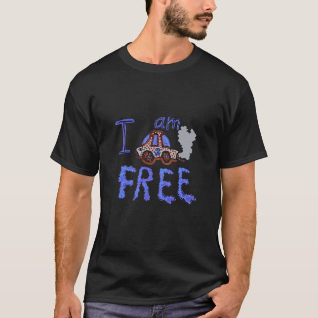 Jag är CAR-fri Tee Shirt (Framsida)