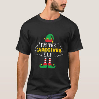 Jag är Caregiver Elf God jul Santa Helper Cute T Shirt