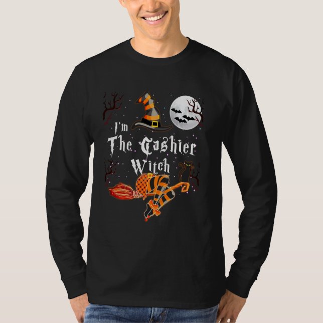 Jag är Cashier Witch Halloween Matching Group Cos T Shirt (Framsida)