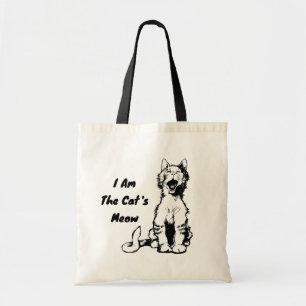 Jag är Cats Meow Funny Cat Tygkasse