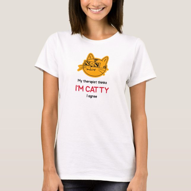 "Jag är Catty" t-shirt! T Shirt (Framsida)