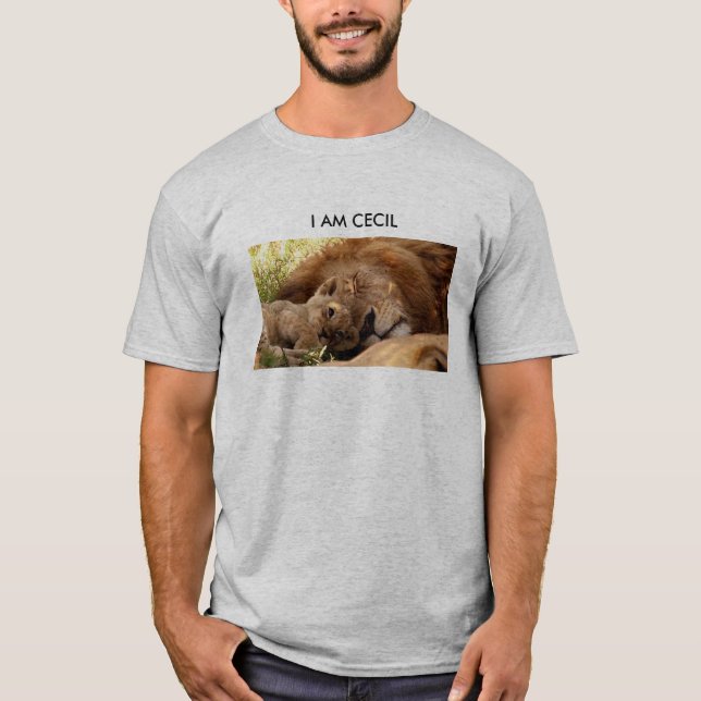 Jag är Cecil Lejonet med hans unge Tee (Framsida)