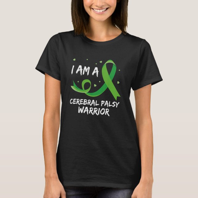 Jag är Cerebral Palsy Warrior CP Cerebral Palsy Aw T Shirt (Framsida)