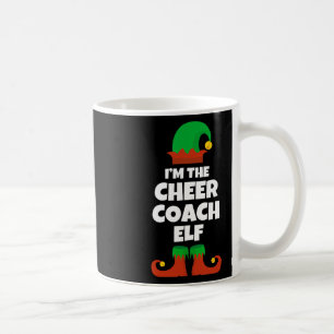 Jag är Cheer Coach Elf-familjen Pajama-julfesten Kaffemugg