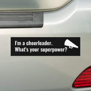 Jag är Cheermanager What's Superpower Roligt Quot Bildekal