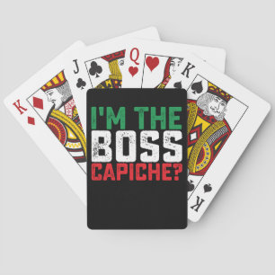 Jag är Chef Capiche Funny Italienska Casinokort