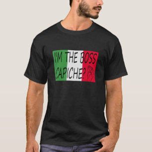 Jag är Chef Capiche Italienska som säger på italie T Shirt