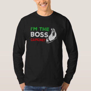 Jag är Chef, italienska Nonna Nonno Capiche Humor T Shirt