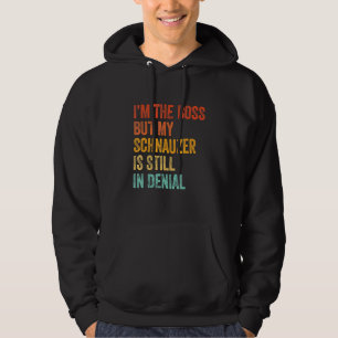 Jag är Chef, men min Schnauzer är fortfarande i fö Hoodie