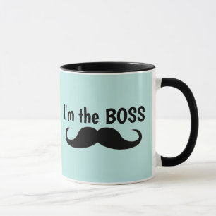 JAG ÄR CHEF, MUSTACHE COFFEE MUGG