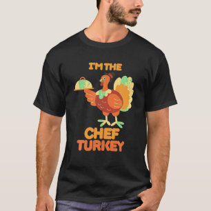 Jag är Chef Turkey Costume Fall Funny Thanksgiven  T Shirt
