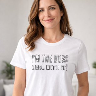 Jag Är Chefen Hantera Det Roligt Fet Stil T Shirt