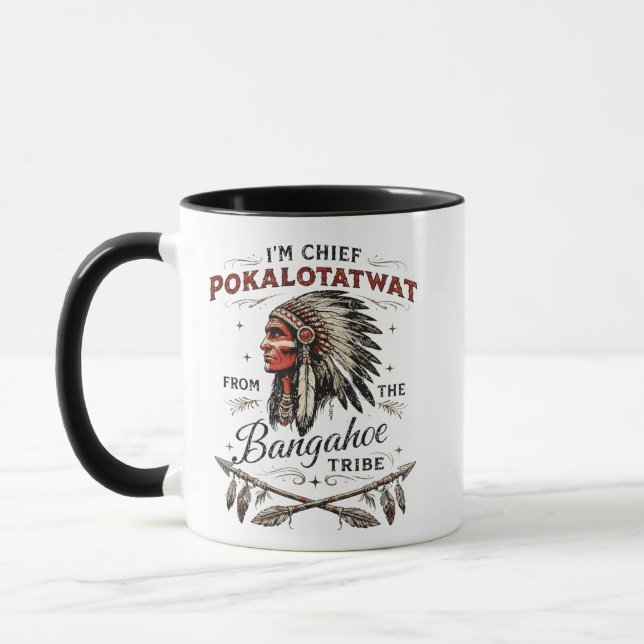 Jag är Chief Pokalotatwat från The Tribe Indigenou Mugg (Vänster)