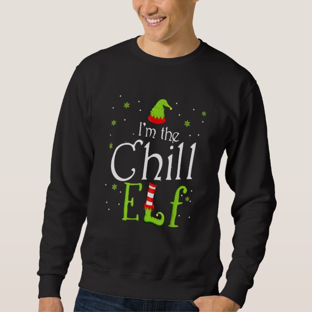 Jag är Chill Elf Group Matching Family Julafton Lång Ärmad Tröja (Framsida)