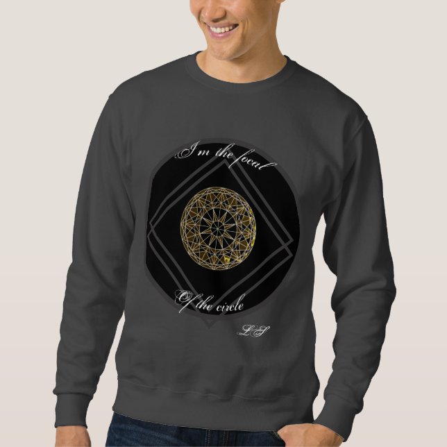 JAG ÄR CIRKELNS FOKAL digitala ornament LS Lång Ärmad Tröja (Framsida)
