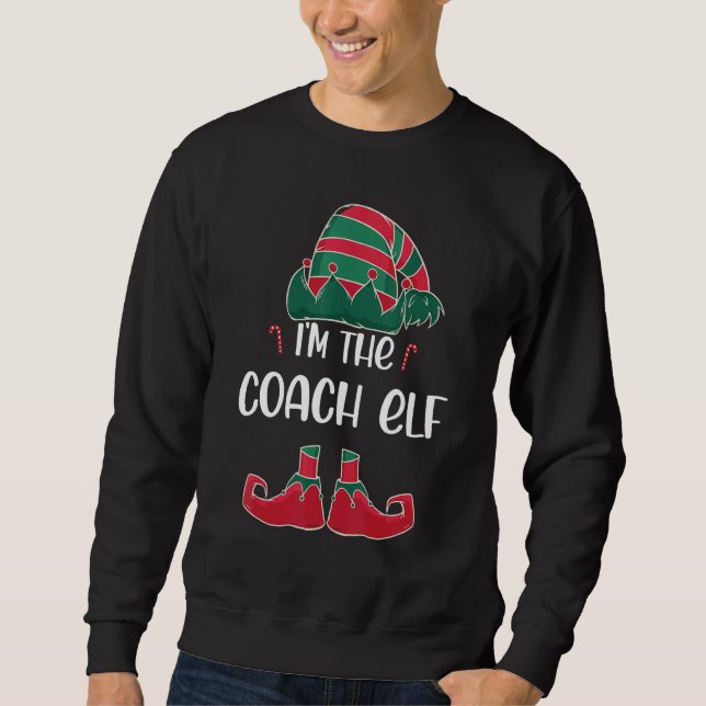 Jag är Coach Elf-julmatchningen i Party Lång Ärmad Tröja (Framsida)