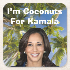 Jag är Coconuts For Kamala Underlägg Papper Kvadrat