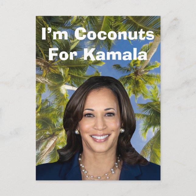 Jag är Coconuts For Kamala Vykort (Framsida)