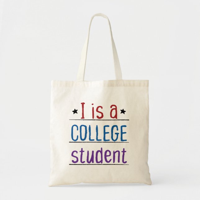 Jag är College Student Tygkasse (Framsidan)