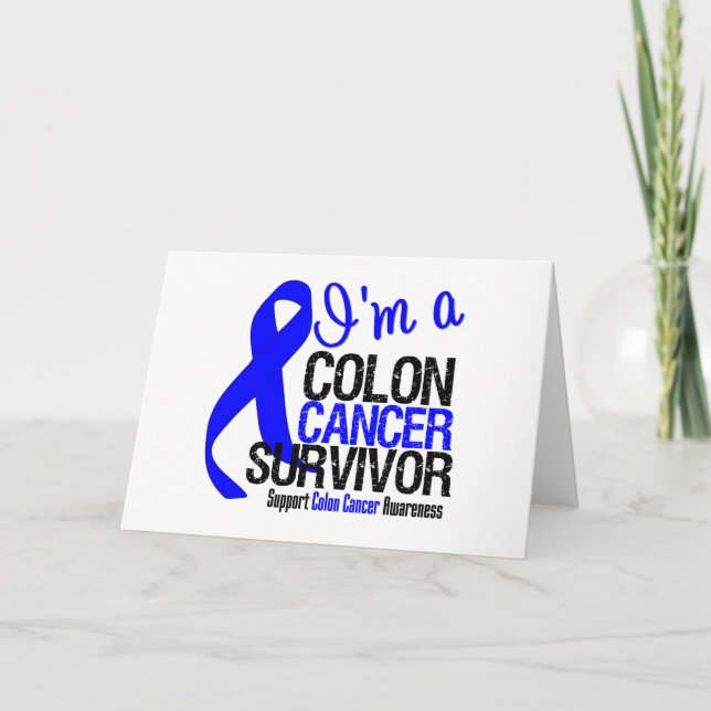 Jag är Colon Cancer Survivor Kort (Framsida)