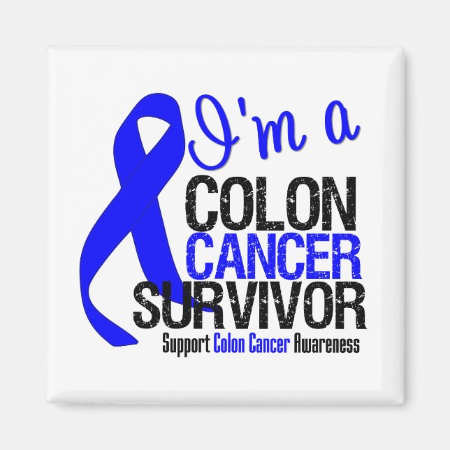 Jag är Colon Cancer Survivor Magnet (Framsidan)