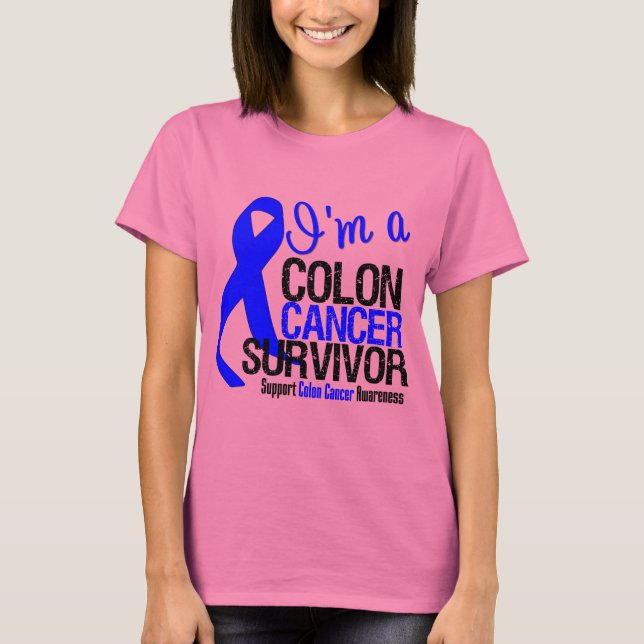 Jag är Colon Cancer Survivor T-shirt (Framsida)
