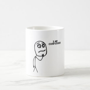 Jag är Confusion Funny Stickman Meme Kaffemugg