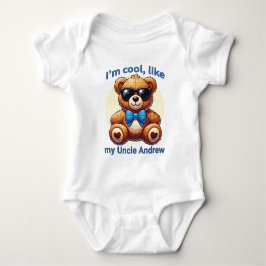 Jag är Cool Teddybjörn med Blå Båge Anpassningsbar T Shirt