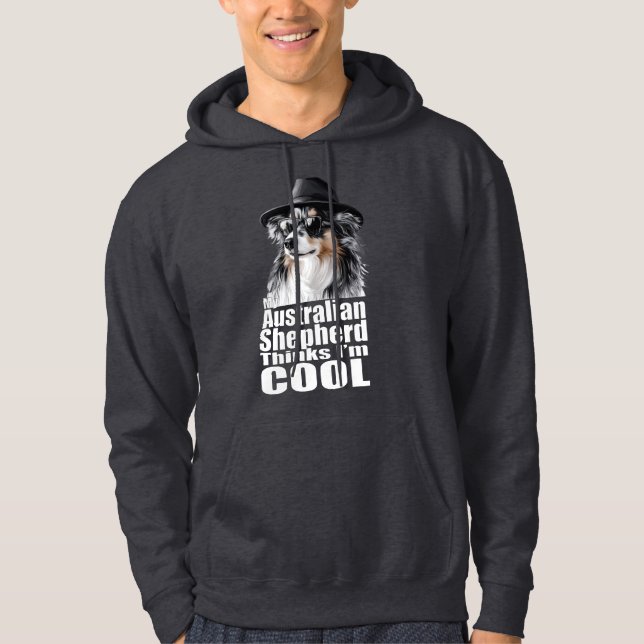 Jag är Coola Australian shepherd Hoodie (Framsida)