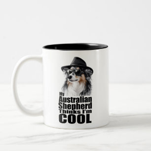 Jag är Coola Australian shepherd Två-Tonad Mugg