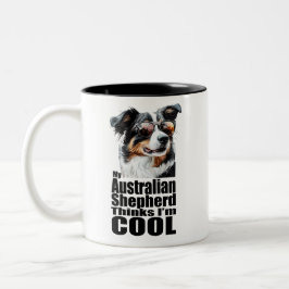 Jag är Coola Australian shepherd Två-Tonad Mugg